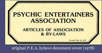 Original PEA By-laws Document Cover (1978)
